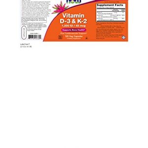 Vitamin D-3 & K-2 - 120 ct (Pack of 2)