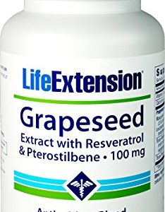 Life Extension Grapeseed Extract with Resveratrol and Pterostilbene 100 MG, 60 Vegetarian Capsules