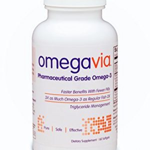 OmegaVia Pharma-Grade Omega-3, Enteric coated. 1105 mg Omega-3 – Ultra-high Omega-3 per pill.
