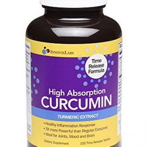 High Absorption CURCUMIN TURMERIC Extract (by InnovixLabs). 100 Time Release Tablets. Curcumin C3 Reduct + Curcumin C3 Complex + BioPerine. 3X More Powerful than regular Curcumin extracts.