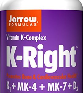 Jarrow Formulas K-Right, Promotes Bone & Cardiovascular Health, Vitamin K-Complex, 60 Softgels