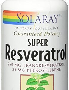 Solaray Super Resveratrol + Pterostilbene 250 mg VCapsules, 30 Count