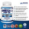 Omega 3 Fish Oil 2250mg | HIGH EPA 1200MG + DHA 900MG Triple Strength Burpless Capsules | 120 Pills | Arazo Nutrition - Image 2