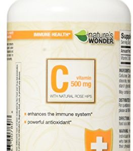 Nature's Wonder Vitamin C 500mg RH Tablets, 300 Count