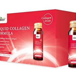 Heivy Liquid Collagen Formula, Collagen Drink, 10,000mg Marine Collagen, With Jasmine Extract Coenzyme Q10 Piperine, 1.69 fl. oz./50 Ml. (1 box)