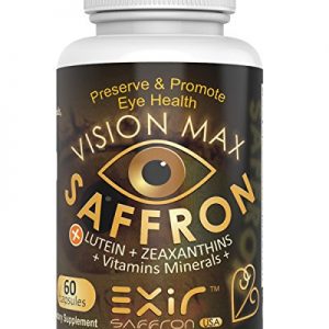Vision Max, Saffron Plus Lutein, Zeaxanthin, Meso Zeaxanthin + Grape Seed Extract Plus AREDS 2 Vitamin, Minerals 60 Capsules | Potent Fine Quality Unique Supplement Macula, Eye & Vision