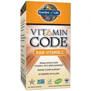 Garden of Life Vitamin C - Vitamin Code Raw C Vitamin Whole Food Supplement, Vegan, 120 Capsules