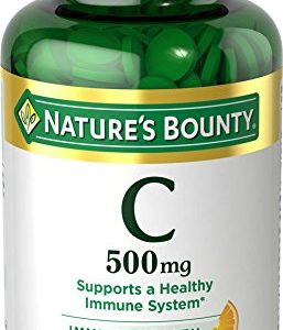 Nature's Bounty Vitamin C, 500mg, 250 Tablets, Vitamin Supplement for Immune System Support(1), Antioxidant(1), Gluten Free, Vegetarian