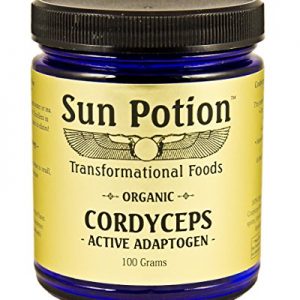 Cordyceps Mushroom Powder 100g by Sun Potion - Certified Organic Extract - Superfood Supplement, Adaptogen, Immune Booster, Recovery, Energy Support