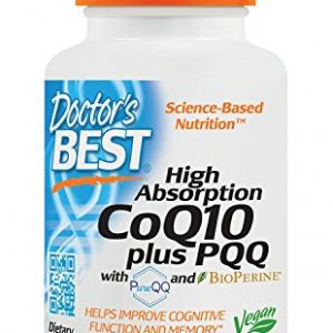 Doctor's Best High Absorption CoQ10 plus PQQ, Gluten Free, Naturally Fermented, Vegan, Heart Health and Energy Production, 60 Veggie Caps