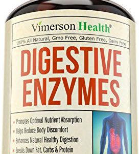 Digestive Enzymes with Probiotics & Prebiotics - 100% All Natural Multi Enzyme Supplement for Better Digestion & Nutrient Absorption. Helps with Bloating, Gas, Discomfort, IBS & Lactose Intolerance