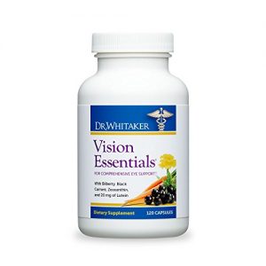 Dr. Whitaker's Vision Essentials with (20 mg) of Lutein and Black Currant Plus 16 Powerful Nutrients for Total Eye Health, 120 Capsules (30-Day Supply)
