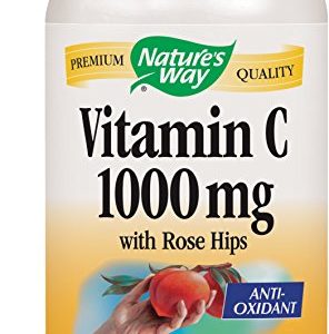 Nature's Way Vitamin C 1000 with Rose Hips, 250 Capsules