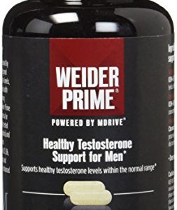 Weider Prime Testosterone Support- KSM 66 Ashwagandha - Improve Energy- Improve Lean Body Mass- Improve cardiorespiratory endurance - 120ct