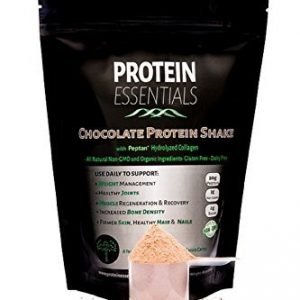 Protein Essentials Chocolate Collagen Peptides Drink Mix, Non GMO and Organic Ingredients (21oz) (Chocolate Flavor)
