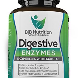 Quality Digestive Enzymes & Probiotics -Acidophilus, Bromelain, Flora Probiotic Complex for Complete Digestive Health / Relief from Gas & Bloating / Gluten-Free Digestive Enzyme Supplements