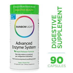 Rainbow Light - Advanced Enzyme System - Plant-Sourced Whole Food Enzyme Supplement, Supports Nutrient Absorption and Digestive Health; Vegan and Gluten-Free - 90 vCaps