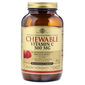 Solgar Vitamin C - Chewable-Cran Raspberry Flavor 90 Tabs