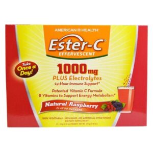 EsterC 1000 mg Effervescent Powder Packets Raspberry 21 packets by EsterC