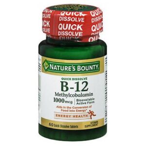Nature's Bounty B-12 Methylcobalamin - Natural Cherry Flavor 60 Tabs