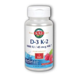 Kal D-3 K-2 ActivMelt - Red Raspberry 60 Tabs