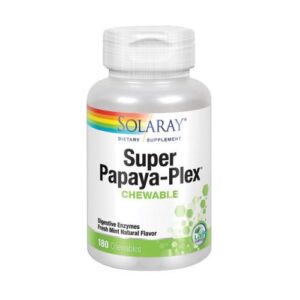 Solaray Super Papaya-Plex - Fresh Mint 180 Chews