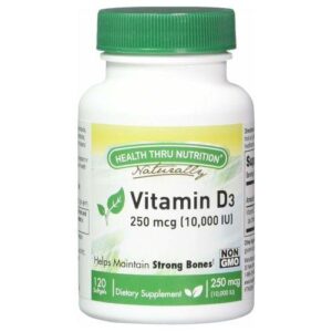 Vitamin D3 120 Softgel by Health Thru Nutrition