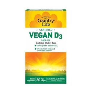 Vegan D3 30 Veg Softgels by Country Life