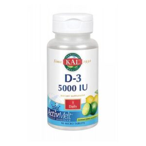 Ultra D-3 5000 IU ActivMelt Vegetarian LemonLime 90 Count by Kal