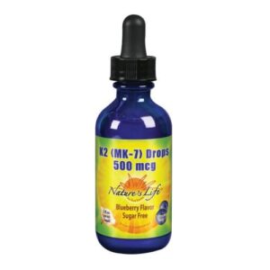 Vitamin K2 (Mk7) Drops Blueberry 2 Oz by Nature's Life