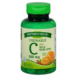 Natures Truth Chewable C Plus Wild Rose Hips Tablets Natural Orange Flavor 60 Tabs by Natures Truth