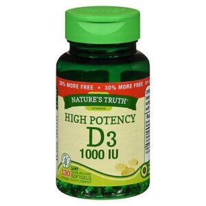 Natures Truth High Potency Vitamin D3 Quick Release Softgels 150 Caps by Natures Truth