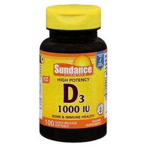 Sundance High Potency Vitamin D3 Quick Release Softgels 100 Tabs by Sundance