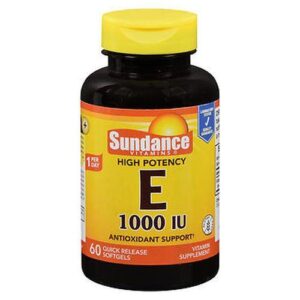Sundance Vitamins High Potency E Vitamin Quick Release Softgels 60 Caps by Natures Truth