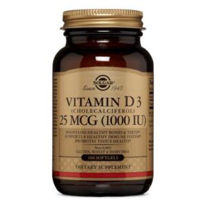 Solgar Vitamin D3 (Cholecalciferol) - 100 S Gels