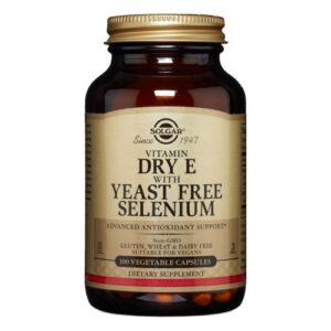 Solgar Dry Vitamin E with Yeast-Free Selenium Vegetable Capsules - 100 V Caps