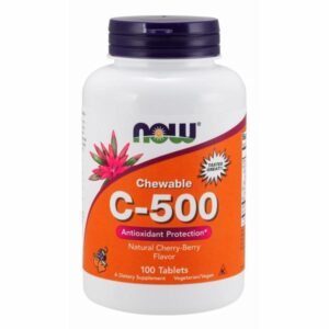 Vitamin C-500 Cherry Chewable 100 Tabs by Now Foods