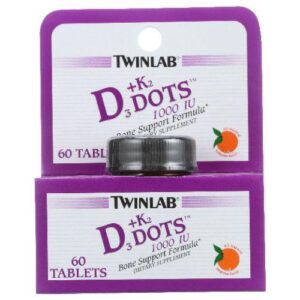 Twinlab Vitamin D3 Plus Vitamin K-2 Dots - 60 Ct