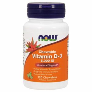 Now Foods Vitamin D-3 - Mint flavor120 Chewables