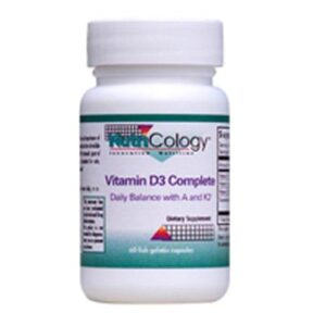 Nutricology/ Allergy Research Group Vitamin D3 Complete Daily Balance with A and K2 - 60 caps