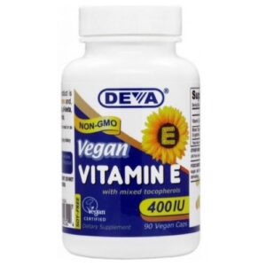 Deva Vegan Vitamins Vegan Natural Vitamin E - mixed tocopherols 90 vcaps