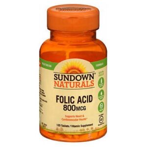 Sundown Naturals Sundown Naturals Folic Acid - 100 tabs