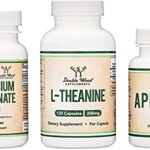 Double Wood Supplements Magnesium Threonate (Magtein), Apigenin, and L-Theanine – Ultimate Sleep Bundle