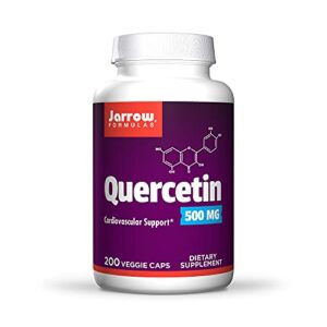 Jarrow Formulas Quercetin 500 mg – Supports Antioxidant Status, Cardiovascular Health & Immune Health – Dietary Supplement – 200 Servings (Veggie Caps) (Packaging May Vary)