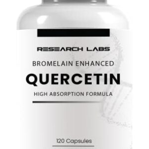 Research Labs Quercsalis™ Quercetin w/ Bromelain,120 Veg Capsules. High Absorption Formula. Supports Cardiovascular, Immune, Anti-Inflammatory, Anti-Oxidant Health