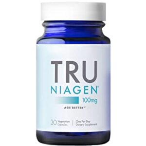 TRU NIAGEN 100mg Introductory NAD+ Boosting Supplement Patented Nicotinamide Riboside NR – Find The Serving Size That Works Best for You – 30ct/100mg