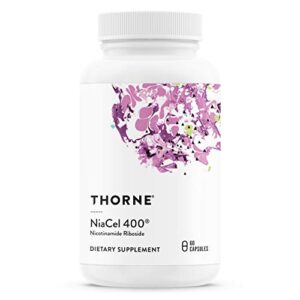 Thorne NiaCel 400 – Nicotinamide Riboside Supplement – Support Healthy Aging, Cellular Energy Production, and Sleep-Wake Cycle – NSF Certified for Sport – Gluten Free – 60 Capsules – 60 Servings