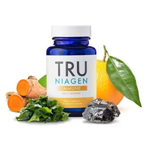 TRU NIAGEN Immune Support Supplement – Daily Defense – Vitamin C from Fermentation, Vegan Vitamin D3 2000 IU, Zinc, Plus Theracurmin (Curcumin) + Multi Award-Winning NAD Boosting Niagen 150mg 30ct