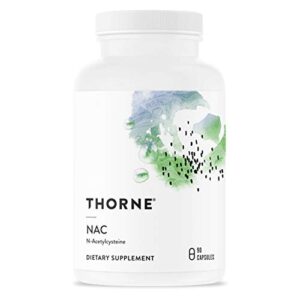 Thorne NAC – N-Acetylcysteine – 500mg – Supports Respiratory Health and Immune Function; Promotes Liver and Kidney Detox – 90 Capsules
