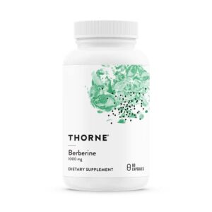 Thorne Berberine 1000 mg per Serving – Botanical Supplement – Support Heart Health, Immune System, Healthy GI, Cholesterol – Gluten-Free, Dairy-Free – 60 Capsules – 30 Servings